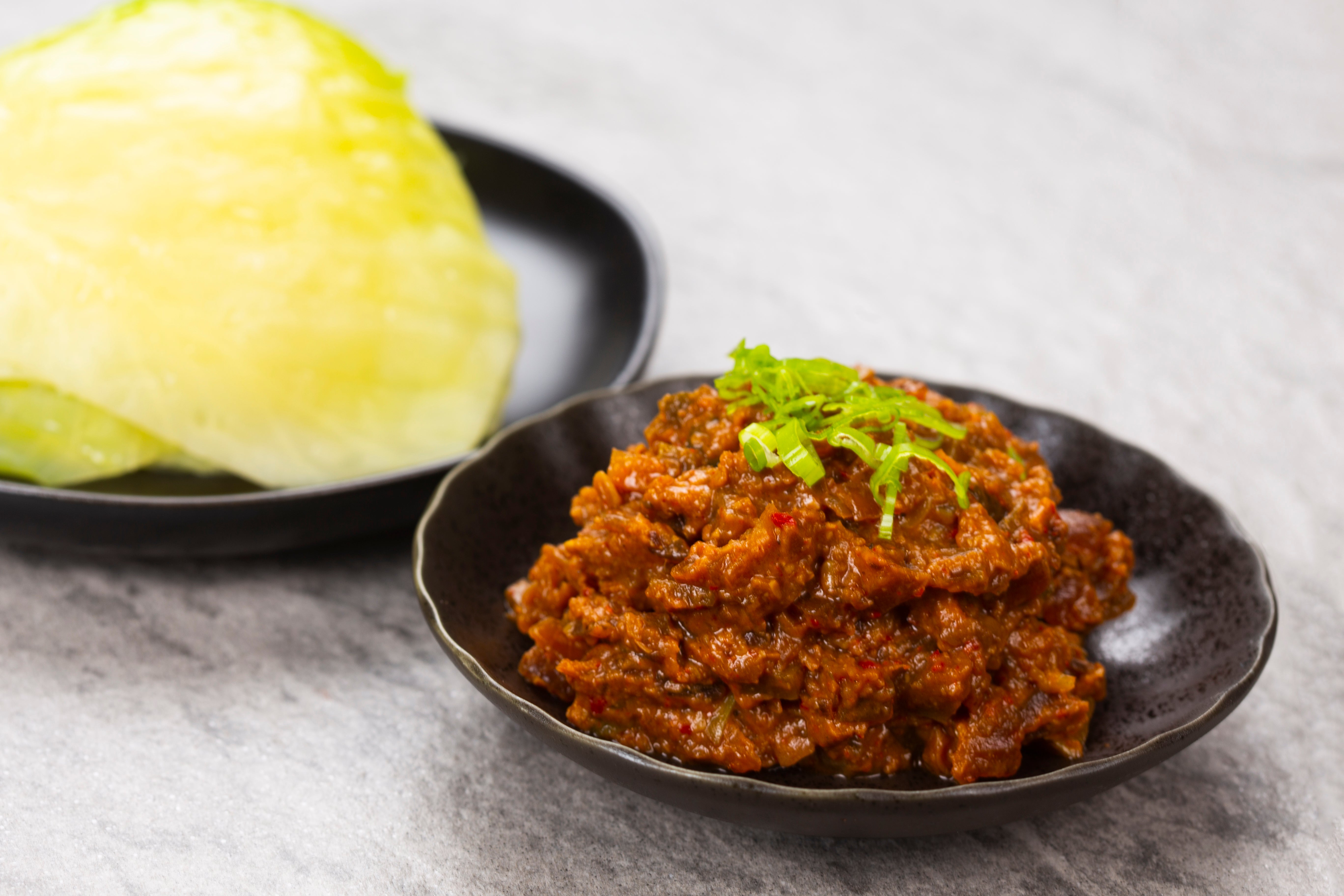 강된장 양배추 쌈 Savory Soybean Paste Stir-fry with Steamed Cabbage Wraps