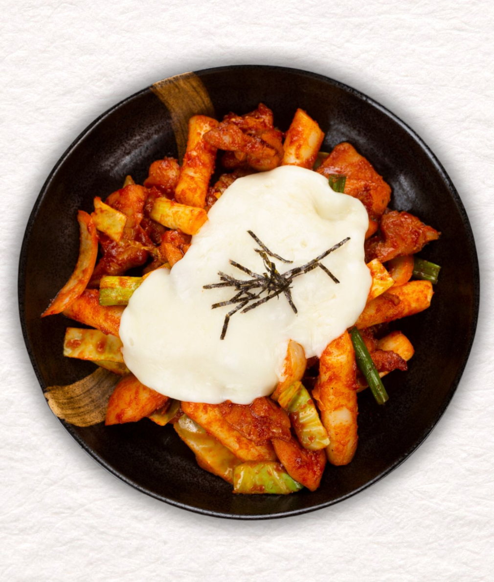 Cheese Dak Galbi (Spicy Stir-Fried Chicken with Cheese) 치즈닭갈비 - Kmeals